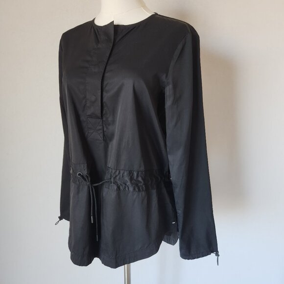Derek Lam 10C x Athleta Relaxed Tunic Top Jacket Waist-Drawstring Black - Picture 4 of 12